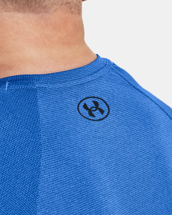 เสื้อยืดแขนสั้น UA Tech™ 2.0 สำหรับผู้ชาย in Blue image number 3